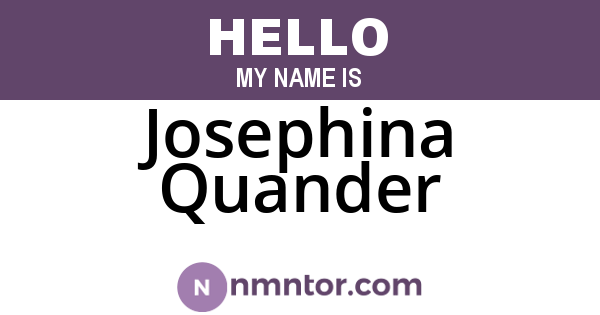 Josephina Quander