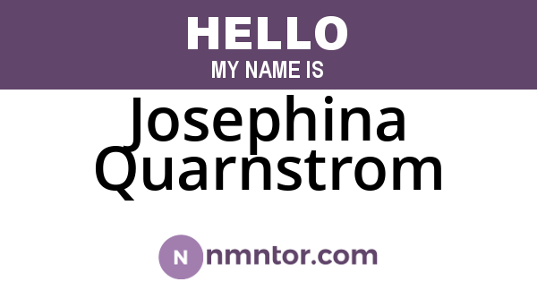 Josephina Quarnstrom
