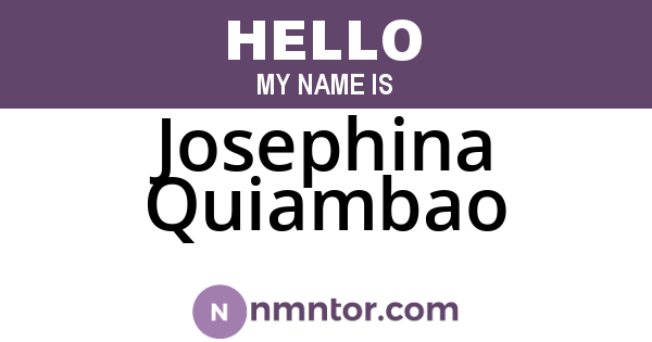 Josephina Quiambao