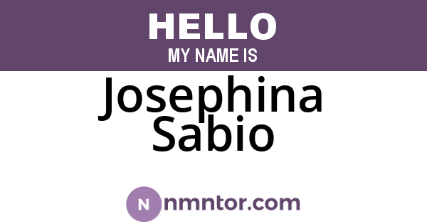 Josephina Sabio