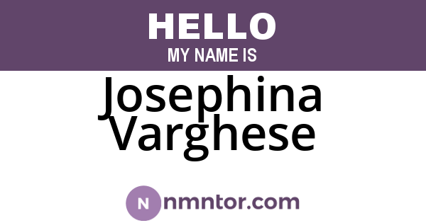 Josephina Varghese