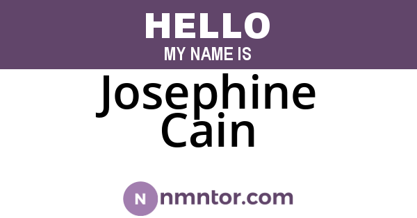 Josephine Cain