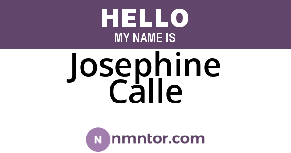 Josephine Calle