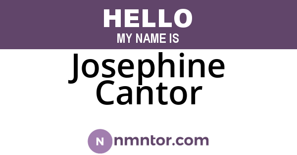 Josephine Cantor