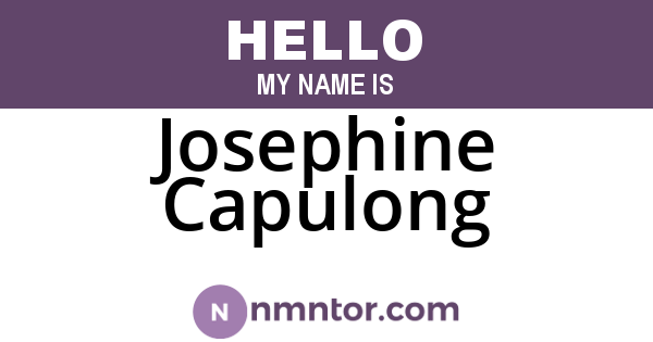Josephine Capulong