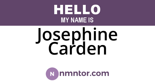 Josephine Carden