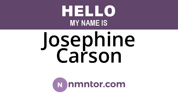 Josephine Carson