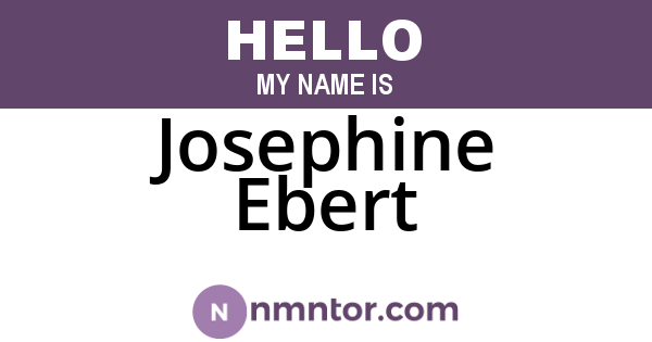 Josephine Ebert