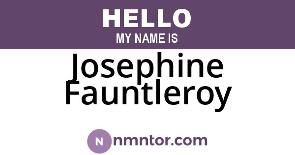 Josephine Fauntleroy