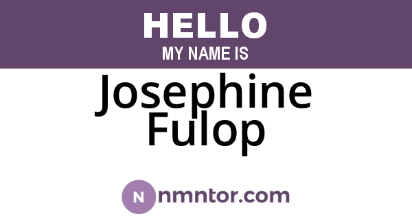 Josephine Fulop