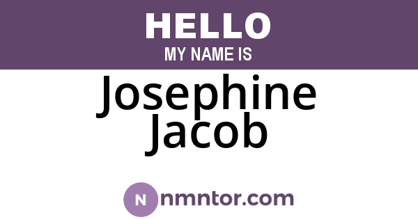 Josephine Jacob