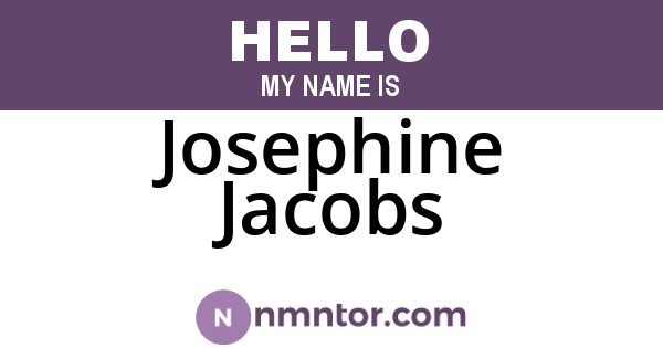 Josephine Jacobs