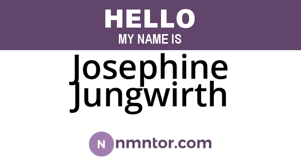 Josephine Jungwirth
