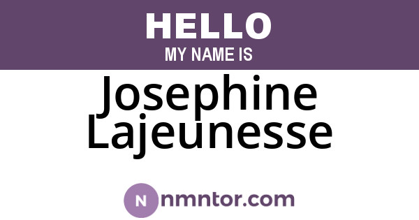 Josephine Lajeunesse