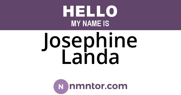 Josephine Landa