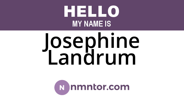 Josephine Landrum