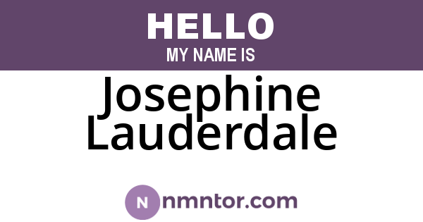 Josephine Lauderdale