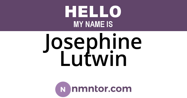Josephine Lutwin