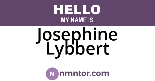 Josephine Lybbert