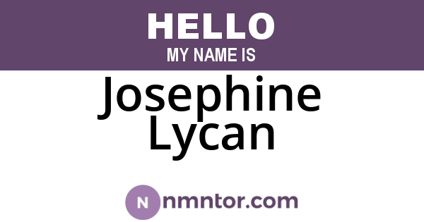 Josephine Lycan