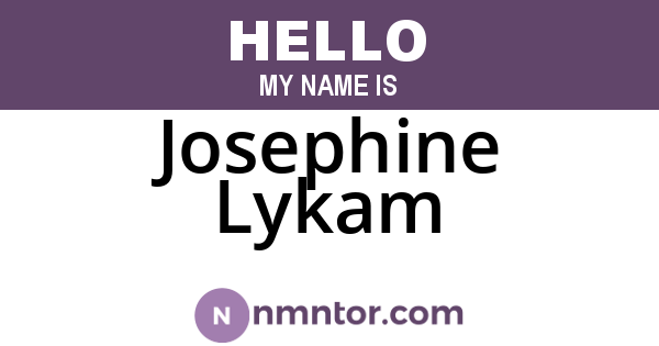 Josephine Lykam