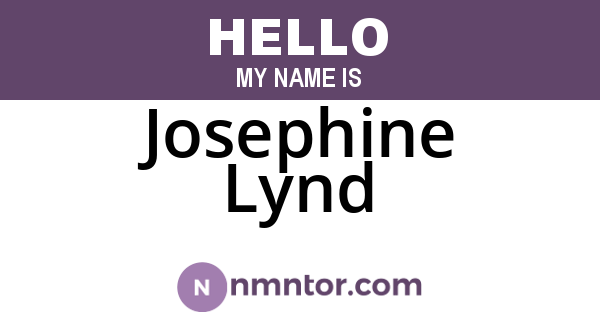 Josephine Lynd