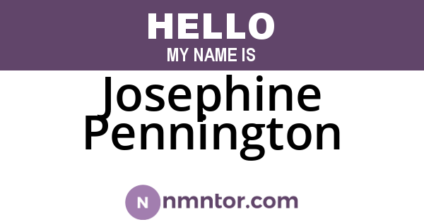 Josephine Pennington