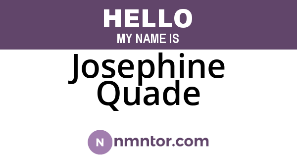 Josephine Quade