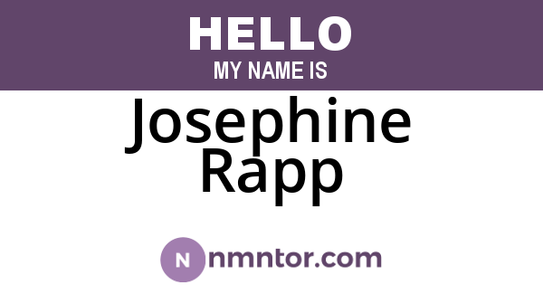 Josephine Rapp
