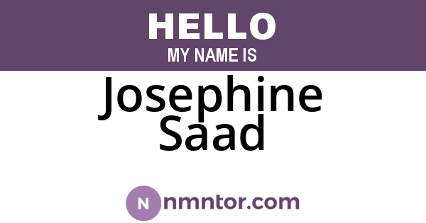 Josephine Saad