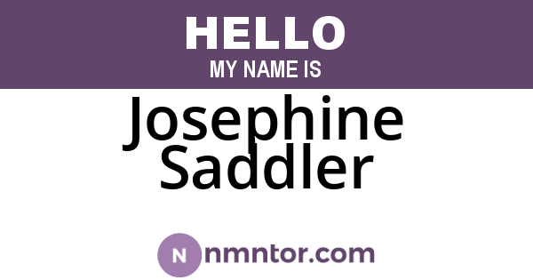 Josephine Saddler