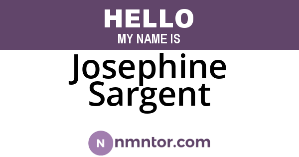 Josephine Sargent