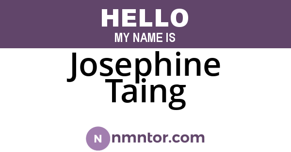 Josephine Taing