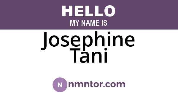 Josephine Tani