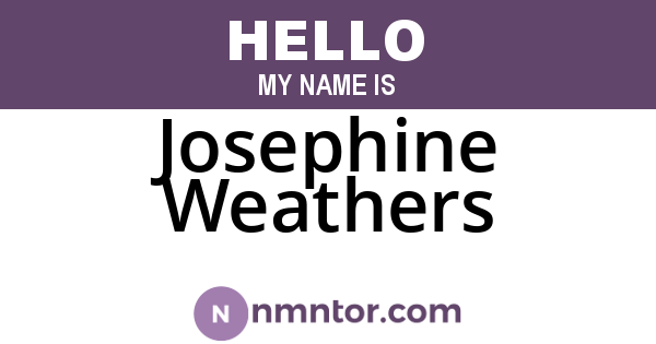 Josephine Weathers