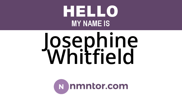 Josephine Whitfield