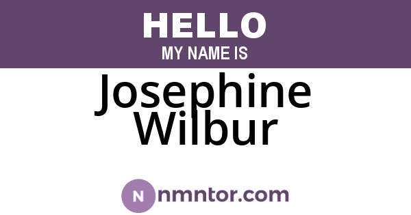 Josephine Wilbur