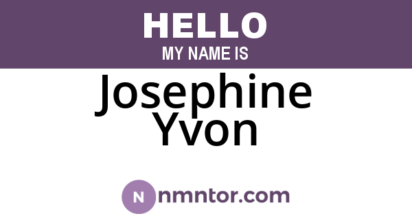 Josephine Yvon