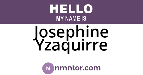 Josephine Yzaquirre