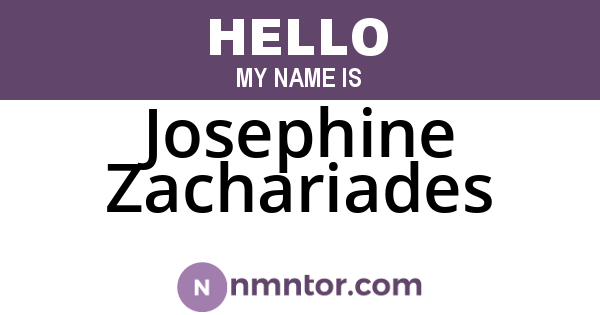 Josephine Zachariades