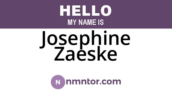 Josephine Zaeske