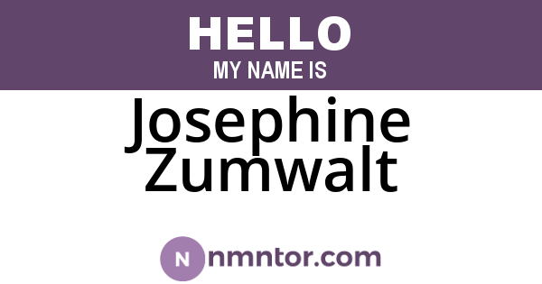 Josephine Zumwalt