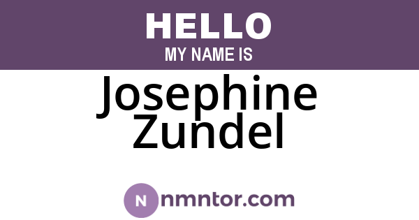 Josephine Zundel