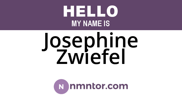 Josephine Zwiefel