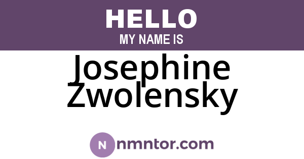 Josephine Zwolensky
