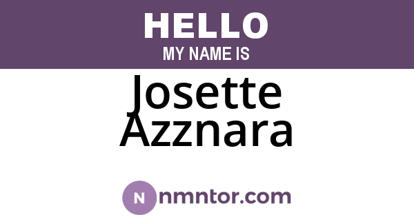 Josette Azznara