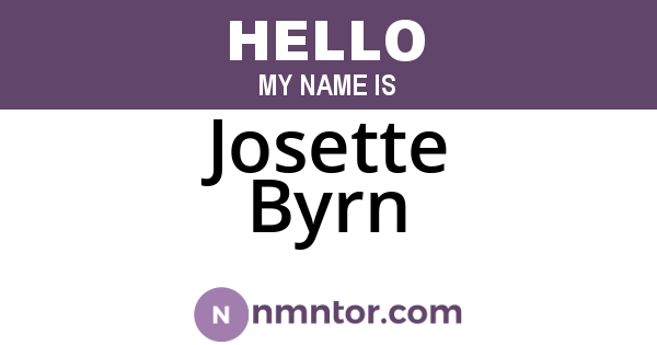 Josette Byrn