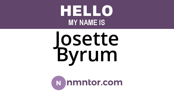 Josette Byrum