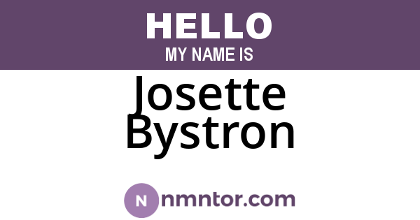 Josette Bystron