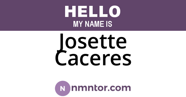 Josette Caceres